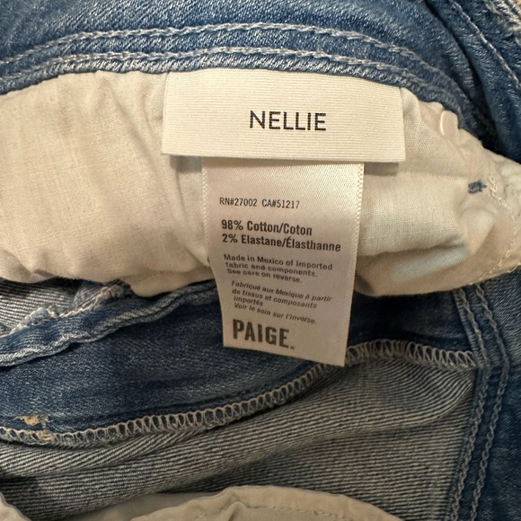 PAIGE Nellie Culotte High Rise Wide Leg Jean Snow Bunny Size 30 - Picture 9 of 11